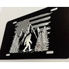 Engraved Big Foot Sasquatch US Flag Car Tag Diamond Etched