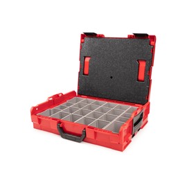 TEKTON Shallow Stacking Tool Box (L-BOXX 1) with 4-Piece Organizer Bin Set and Lid Insert | OLB91013