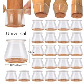 Square Chair rubber Leg Protectors for Hardwood Floor Fits All Shape Chair Mat for Wood and Tile Floors. Chair Leg Universal Cover Elastic Mold Rectangular Silicone:_L (Fit:1.27"-2.0") -Round_12PCS