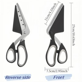 HJYDGJ Pizza Scissors Food Grade Sharp Multifunctional Kitchen Scissors Can be Disassembled Stainless Steel Pizza Cutter Soft Grip Pizza Cutter with Shovel - 27 CM/10.63 inch Black