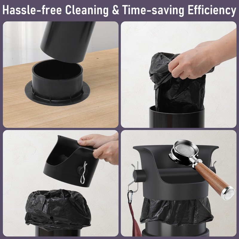 4L 20 Pucks Knock Box Espresso Coffee Grounds Disposal and
