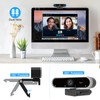 NIVEOLI Webcam 2K with Microphone and Webcam Cover Plug and