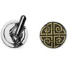 Celtic Shield Knot code8 Dome Cufflinks Groom dad Wedding Jewellery