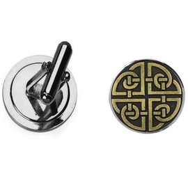 Celtic Shield Knot code8 Dome Cufflinks Groom dad Wedding Jewellery boxed