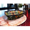 Colorful Talavera Scalloped XL Serving Dish | Mexican Pottery Casserole