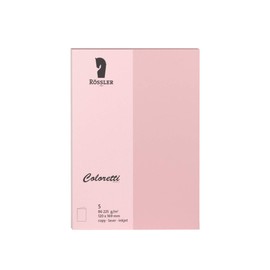 Rössler 220719523 COLORETTI Card, 220 g/m², B6 HD Pack of 5 – Pink