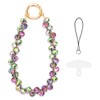 SEDEX Phone Wrist Strap, Iridescent Crystal Charm Trendy Beaded Chain