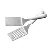 IMEEA Metal Spatulas Set SUS304 Stainless Steel Griddle Spatula Slotted