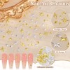 1320Pcs 3D Star Nail Charms, Gold Multi-Shapes Metallic Nail Art
