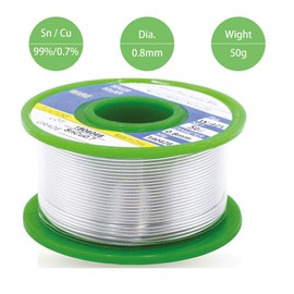 HAPPY FINDING L?tzinn, Bleifreies Lot mit Kolophonium Kern (Sn99,3 Cu0,7/0,8mm,50g)