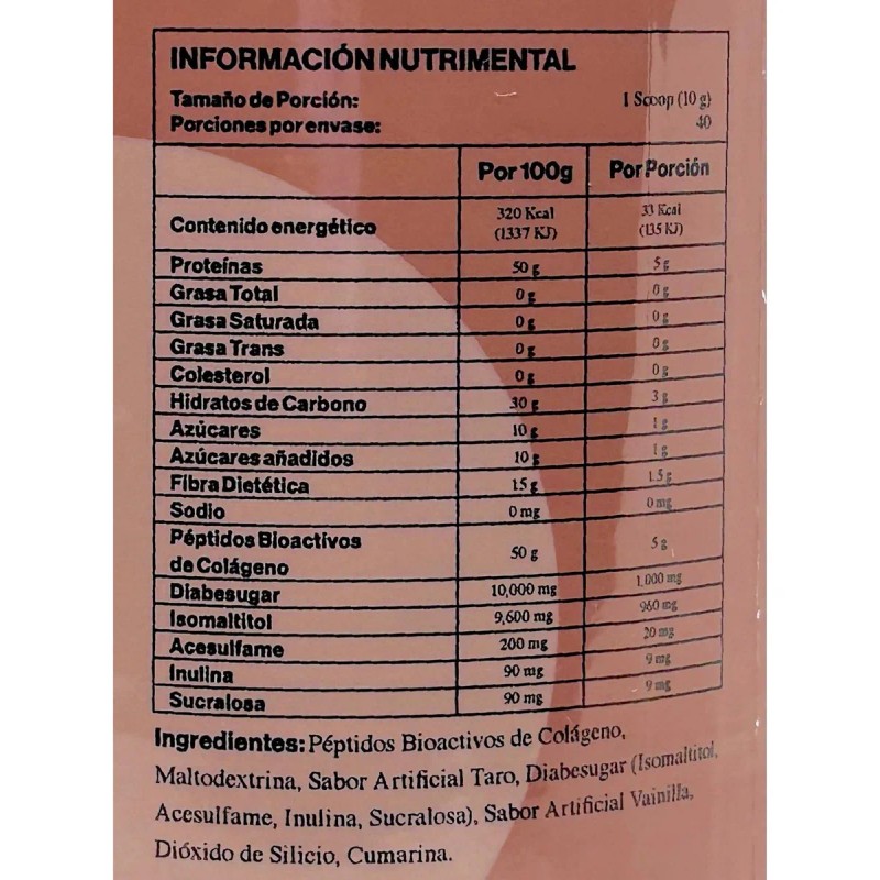 Péptidos De Colágeno Crema P/café 400 G Taro G-prot