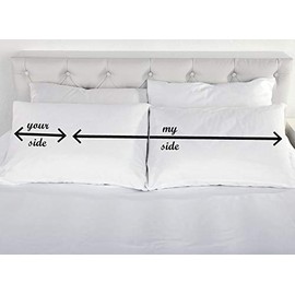 60 Second Makeover Limited My Side Your Side Novelty Pillowcase Pair of Pillowcases Pillow Case Gift Romantic Bedding Present Valentines