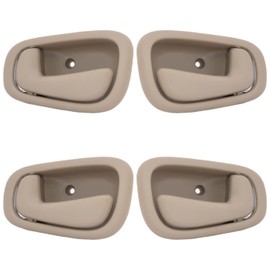 DEAL AUTO ELECTRIC PARTS New 4pcs Complete Left+Right Front+Rear Side Beige Interior Door Handle Replacement Kit Pair Compatible With 98-02 Corolla/Prizm