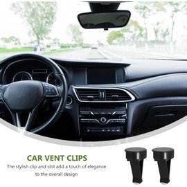 Kichvoe 20 Clips para Ventilación de Coche Negro, Ambientador Elegante Acero Inoxidable y Plástico, Frescura de Aire Fácil de Colocar para Decoración Interior
