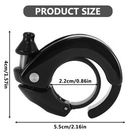 EASONGEE Bike Bell, Aluminum Alloy Bicycle Bell with Loud Crisp Clear Sound, 100DB Bicycle Ring Cycling Ringing Horn for 22.2mm Handlebar, Bike Horn for MTB, BMX, Scooter, Adults Kids Bike