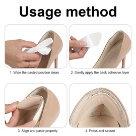 XPEX 10 Pairs of Heel Protectors for Shoes, Shoe Fillers, Adjustable Shoe Fillers, Heel Pads, Heel Protection, for Blisters, Relieves Pain, Protection Against Friction
