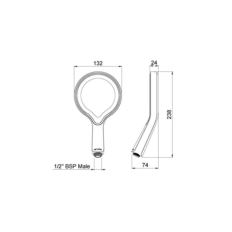 Luxury Methven Aio Aurajet Shower Head Handset Chrome Limescale