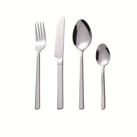 Bon Slit 16-Piece Stainless Steel Flatware Silverware Cutlery Set, Include Knife/Fork/Spoon, Mirror Polished, Dishwasher Safe, Service for 4