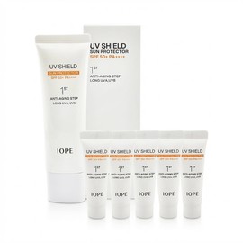 IOPE UV Shield Sun Protector Sun Cream 50ml x 1 + 10ml x 5 x Giveaway SPF50+ / 아이오페 유브이 쉴드 선프로텍터 선크림 50ml x1개+10ml x5개 증 정 SPF50+