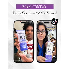 Elvira KP Bump Eraser Foot & Body Scrub, Exfoliating Scrub for Keratosis Pilaris, Smooth Skin with 10% AHA BHA & Niacinamide, Deep Moisturizing Cleanser for All Skin Types, Exfoliante para el Cuerpo