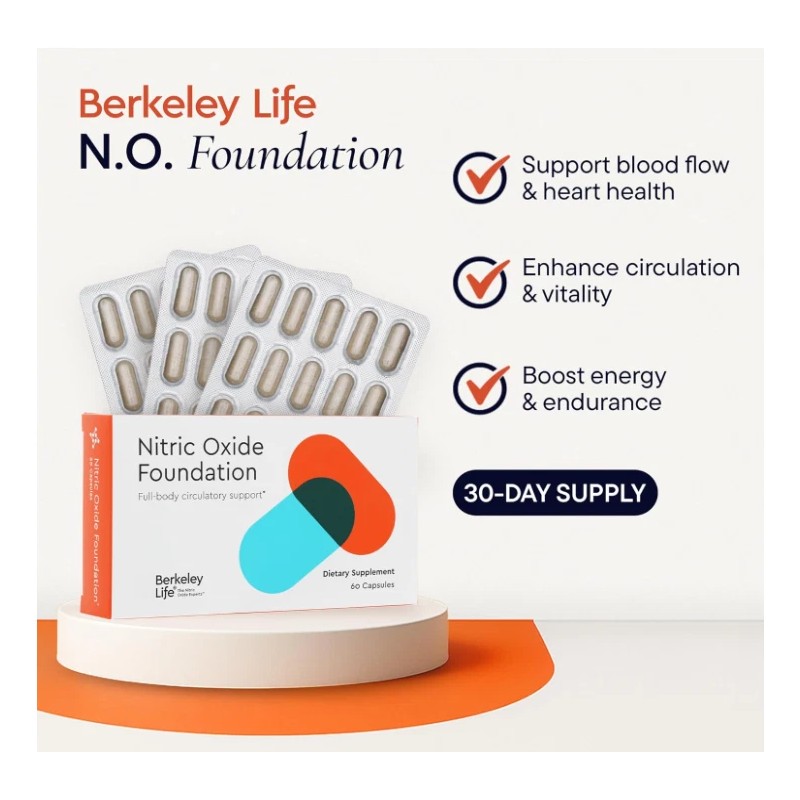 Berkeley Life Professional Nitric Oxide Foundation (60 Cap) EXP 12/2026