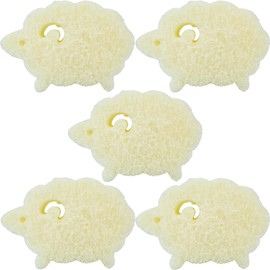 Ohe Dishwashing Sponge White Vertical 7.3cm x Horizontal 11cm x Height 3.5cm CF Kitchen Sponge Sheep Moco Moco Gently Wash 5-Piece Set