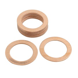 10 Pcs 22 mm Inner Diameter Flat Copper Washers Parts Sealing Gasket Fitting