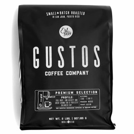 Gustos Coffee Premium Selection | Puerto Rican High End Medium Roasted Whole Bean Coffee (1, 2 lb)