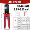 Anxingtools Micro Connector Pin Crimping Tool 0.03-0.52mm² 32-20AWG Ratchet Crimper