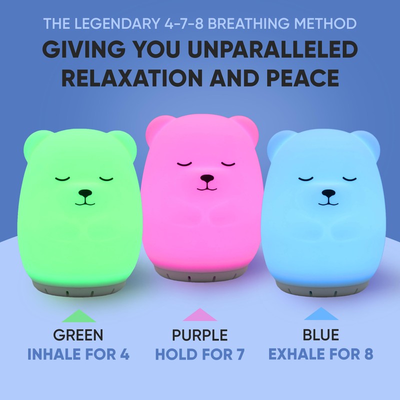 Mindfulness 'Breathing Bear' | 4-7-8 Guided Visual Meditation Breathing Light