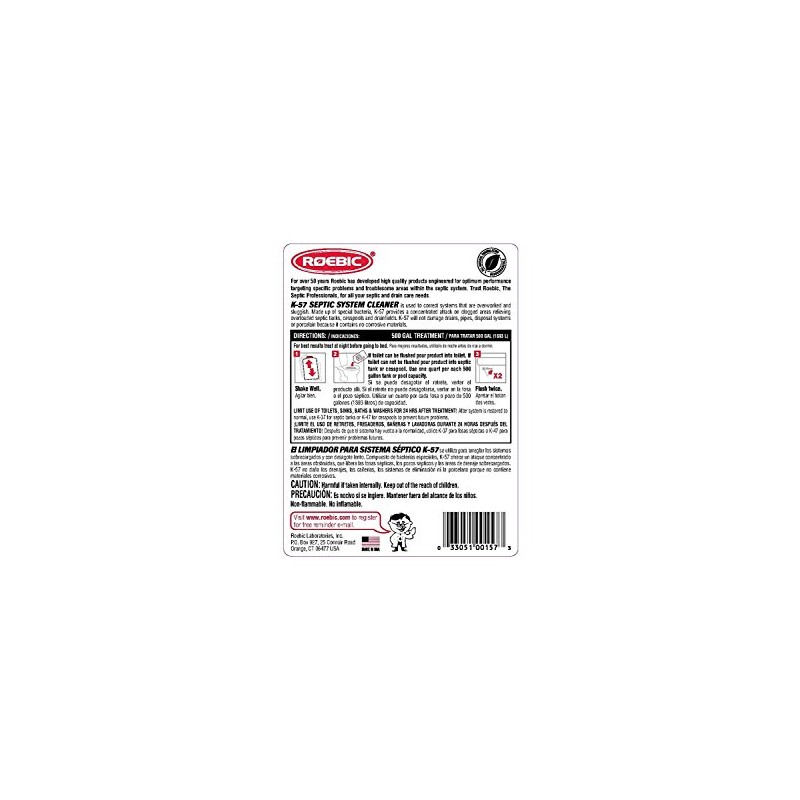 Roebic Laboratories,Inc. K-57 Septic System Treatment, 32-Ounce - 3 Pack
