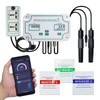 WiFi pH/EC/Temperature Monitor for Hydroponics, Dual Plugs System pH EC