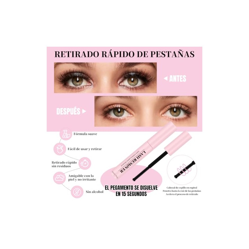 Mayhug Kit 4 en 1 para de Pestañas: Pegamento