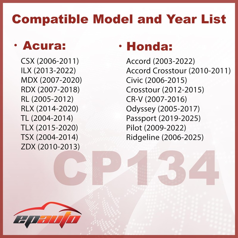 EPAuto CP134 (CF10134) Premium Cabin Air Filter includes Activated Carbon