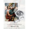 St Christopher Cufflinks for Men Sterling Silver Saint Christopher Cufflink
