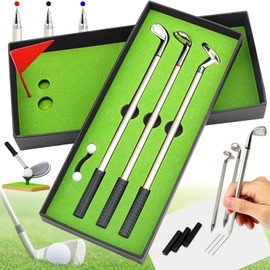Exbrith Golf Pen Set, Mini Desktop Golf Pen, Golf Gifts for Men, Men's Day Gifts Gift, Mini Ballpoint Pen, Golf Ballpoint Pen Gift for Employees, Men, Boss