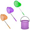 3 Pack Butterfly Nets with Folding Water Buckets，Telescopic Butterfly Nets，Extendable