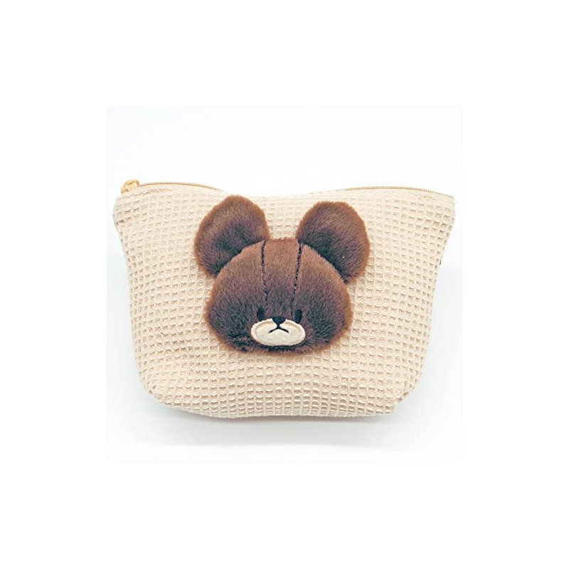 Nakajima Corporation 172525 Bear's School Boa Face Pouch, Beige