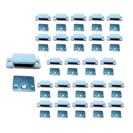 QCAA Magnetic Catch, 45.8mm, Steel, White, 25 Pack, Made in Taiwan