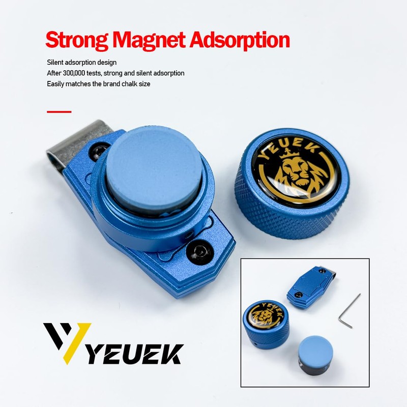 YEUEK TAOM Pool Chalk Holder Round Shaped Practical Tool Billiards