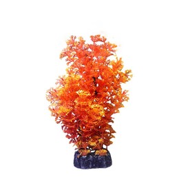 Mipukbay Fish Tank Decorations, Orange Aquarium Decor, Fake Aquarium Plants Artificial Fish Tank Decorations, Plastic Aquarium Plants Decorations (1PC, Orange)