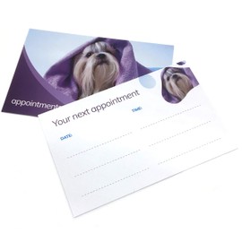 Dog Grooming Appointment Cards 100x Pack