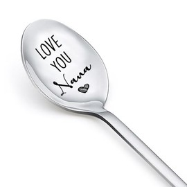 Mothers Day Gifts for Grandma Nana Spoon Gifts from Granddaughter Grandson Birthday Gifts for Grandma Grandmother Coffee Tea Lovers Gifts for Women Nana Gifts for Grandma Spoons