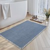 SIXHOME 60 x 90 cm Blue/White Bath Mat, Super Absorbent