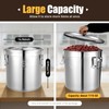 HAPPCUCOE Stainless Steel Airtight Canister for Kitchen,Food Storage Containers, Rice