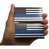 Riley Express 2x ALUMINUM Thin Blue Line Decal Sticker Car,