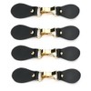 Black Leather Sew-On Coat Buckle Vintage Leather Toggle Buttons Sewing