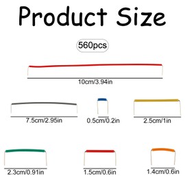 Bojueshaw 560pcs Jumper Wire Kit,Jumper Cable Wires,14 Lengths Polycarbonate Wire,U-shape Solderless Jumper Wire Male with Storage Box for Circuit Soldering