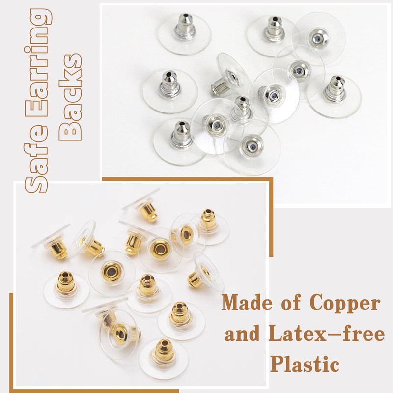 Earring Backs, Earring Safety Back Stopper Clutch Ear Locking with