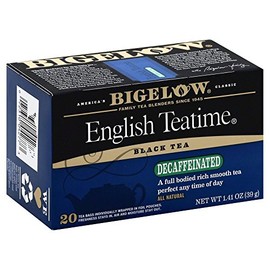 Bigelow té inglés descafeinado, té negro, 20 unidades (paquete de 6), 120 bolsas de té en total
